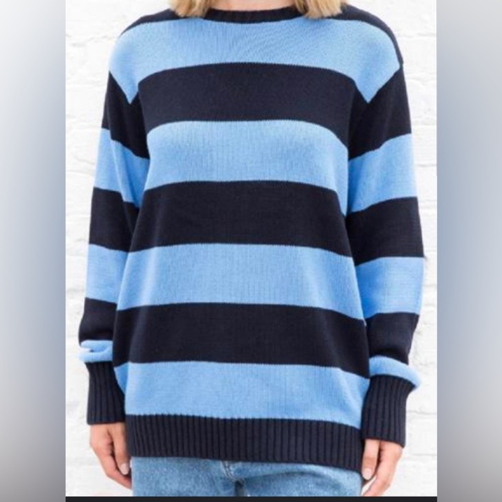 Brandy Melville Brianna striped sweater - blue/navy